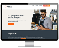 Image of New Paylocity Homepage on desktop